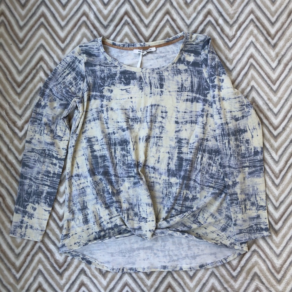 NWT Rose+Olive Long Sleeve - Blue & White - Size M
